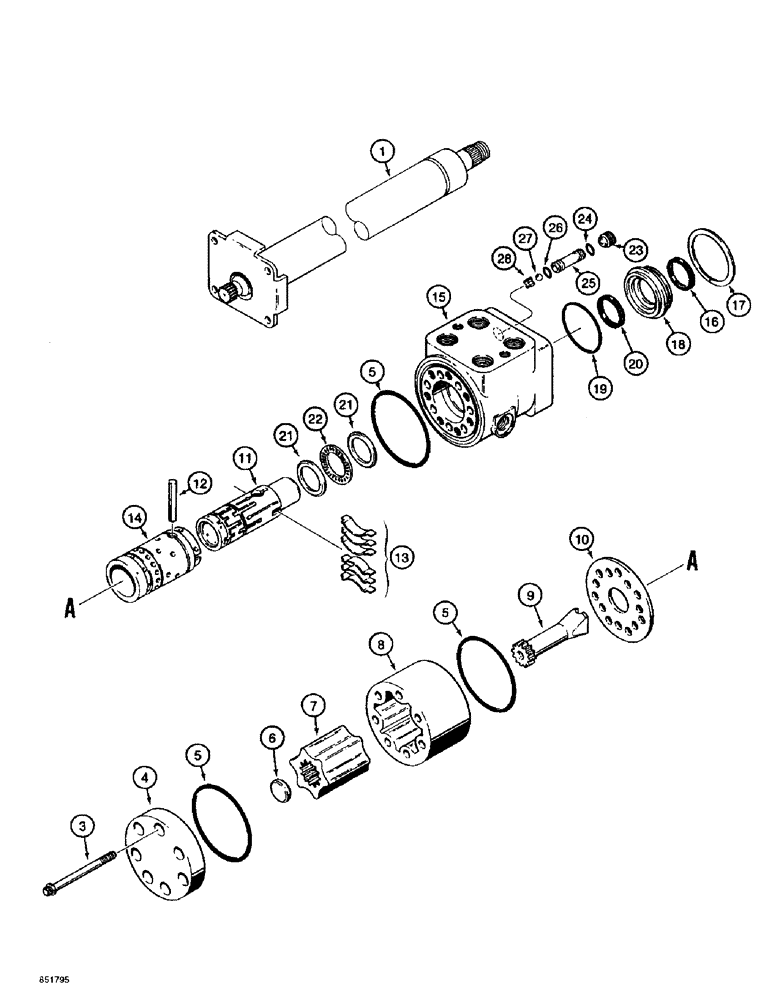 Схема запчастей Case 560 - (5-18) - STEERING COLUMN AND CONTROL VAVLE ASSEMBLIES (05) - STEERING