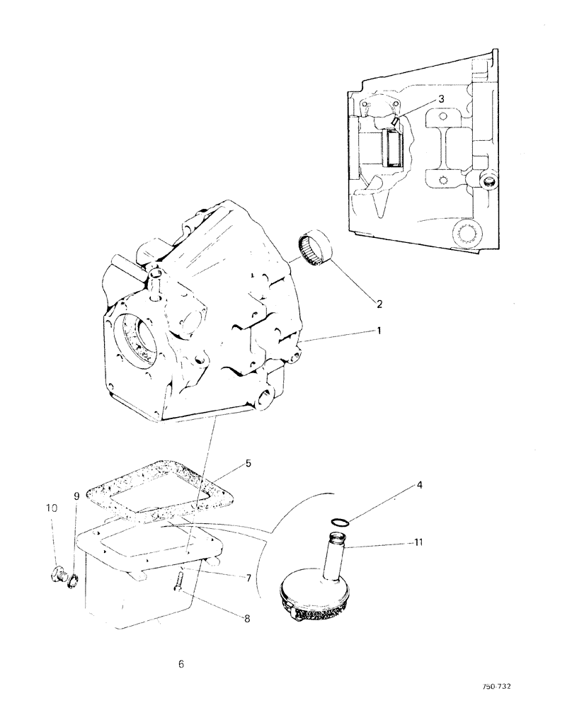 Схема запчастей Case 580F - (064) - TRANSMISSION POWER SHUTTLE (21) - TRANSMISSION