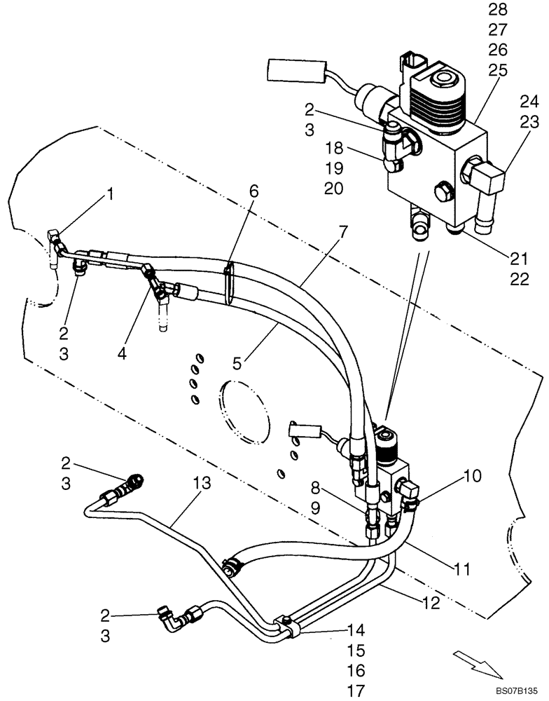 Схема запчастей Case 410 - (07-01) - BRAKE SYSTEM - HYDRAULIC (07) - BRAKES