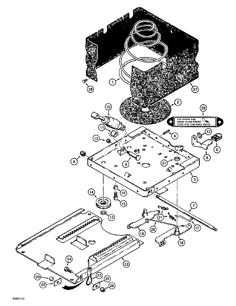 Схема запчастей Case 721B - (9-054) - SUSPENSION SEATS - BROWN (09) - CHASSIS/ATTACHMENTS