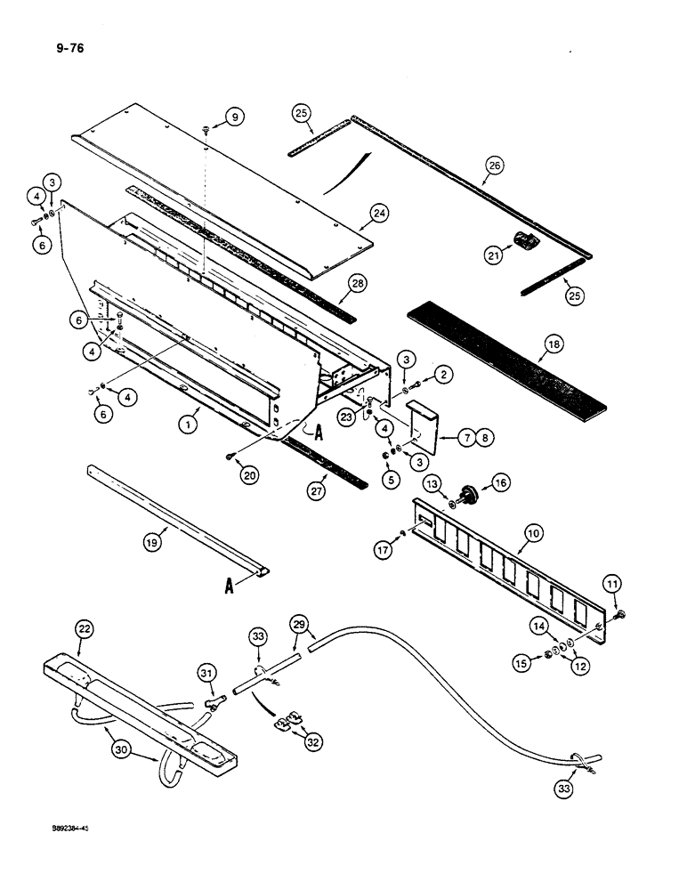 Схема запчастей Case W14C - (9-76) - CAB VENTILATION COMPARTMENT, AND AIR CONDITIONING DRAIN (09) - CHASSIS/ATTACHMENTS