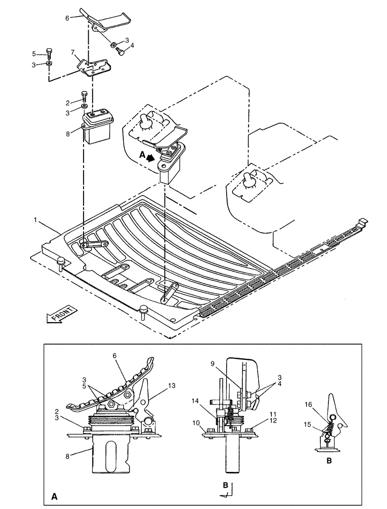 Схема запчастей Case CX350 - (09-041-02[01]) - OPTION CONTROL - OPERATORS COMPARTMENT - PICK HAMMER - SMALL FLOW (09) - CHASSIS