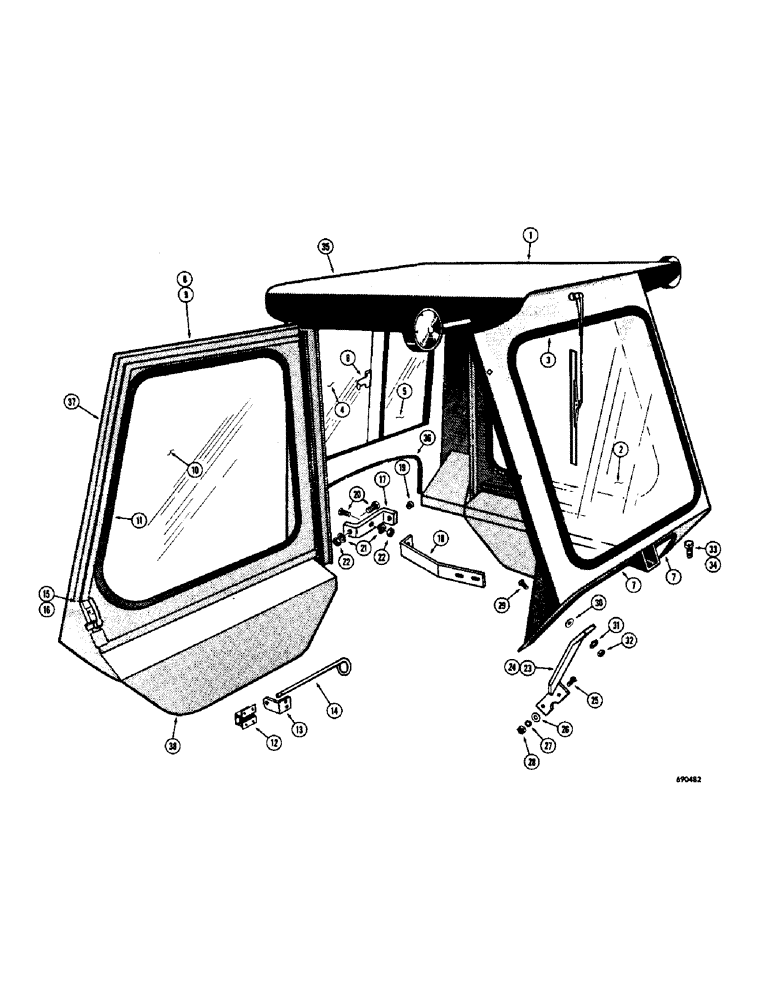 Схема запчастей Case W7 - (286) - OPERATORS CAB, S/N 9800472 AND AFTER (09) - CHASSIS