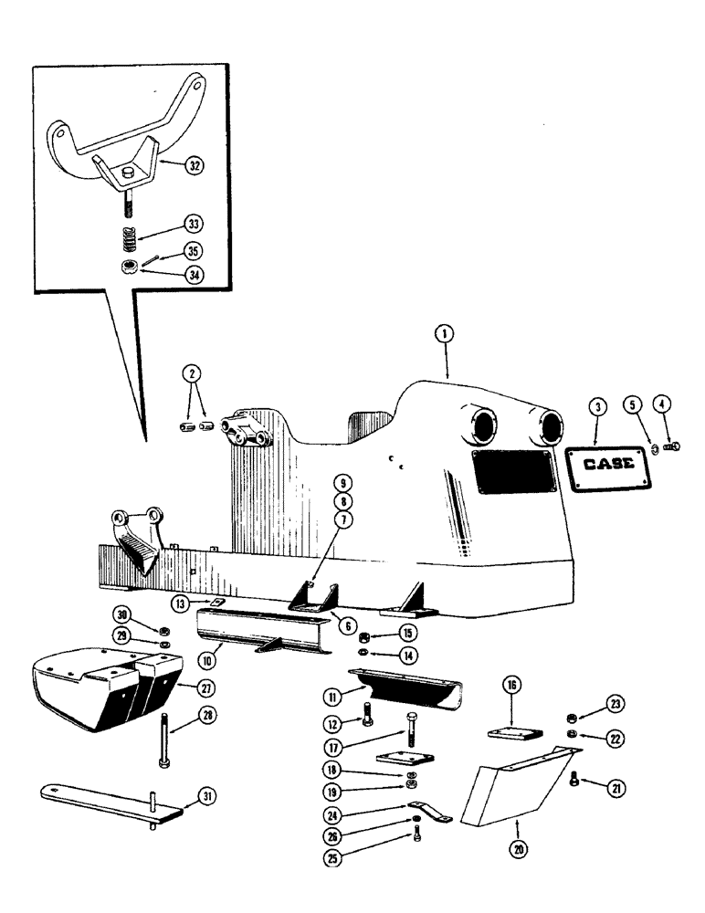 Схема запчастей Case W5 - (098) - CHASSIS AND ATTACHING PARTS (09) - CHASSIS