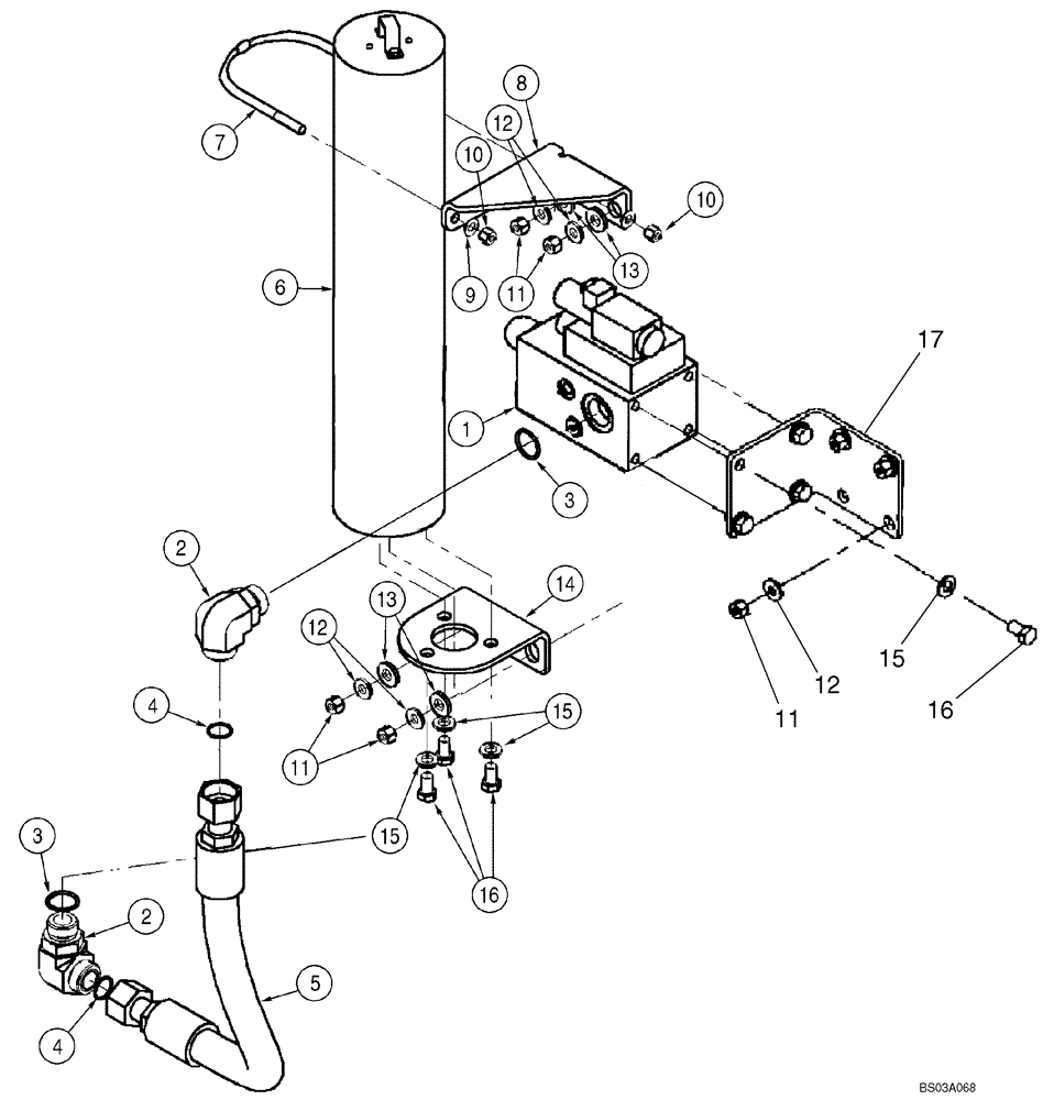 Схема запчастей Case 621D - (08-09C) - HYDRAULICS - RIDE CONTROL - IF USED (08) - HYDRAULICS