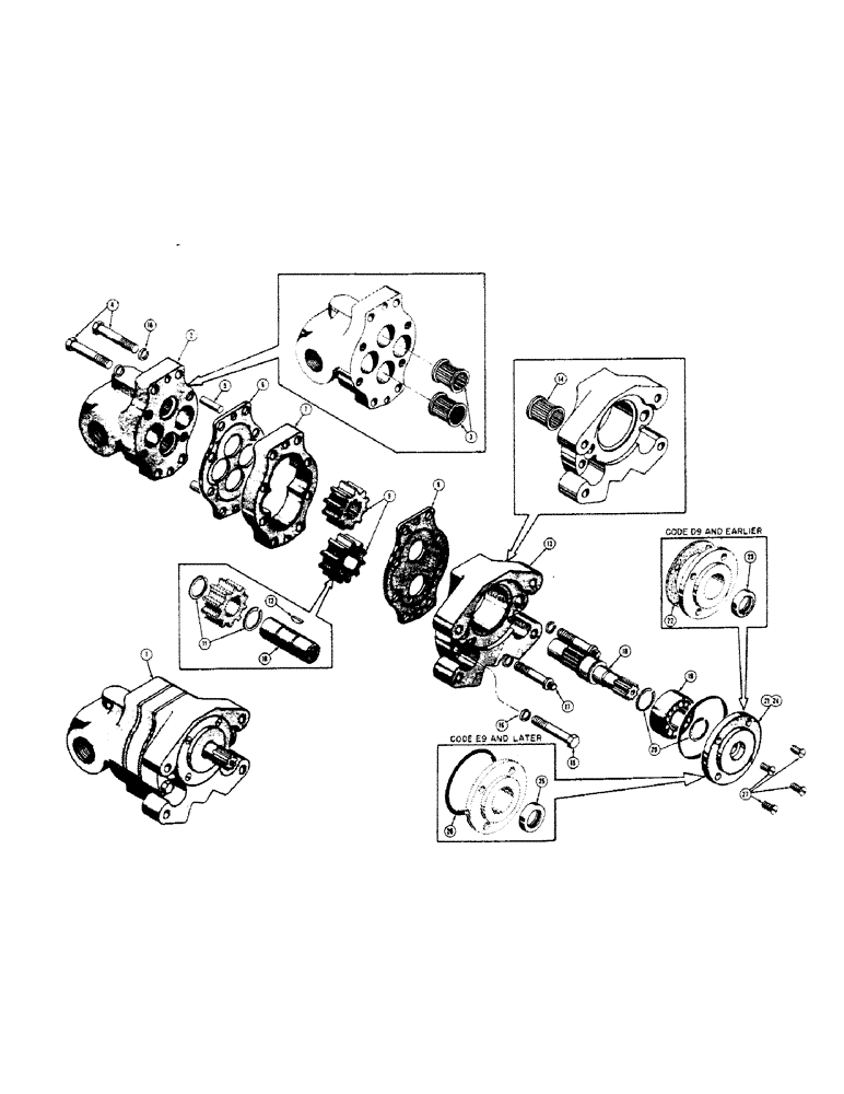 Схема запчастей Case 310 - (104) - D21319 HYDRAULIC PUMP (07) - HYDRAULIC SYSTEM