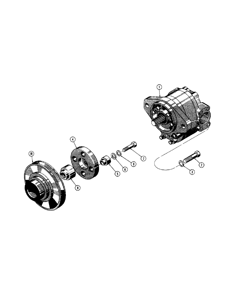 Схема запчастей Case 310G - (246) - PUMP DRIVE (07) - HYDRAULIC SYSTEM