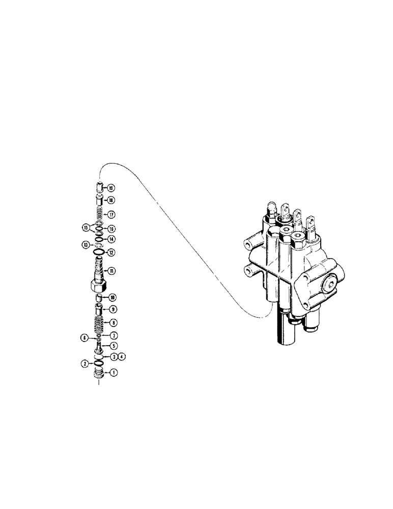 Схема запчастей Case 310G - (272) - SECONDARY RELIEF VALVE, - 2500 P.S.I. AND BELOW - (07) - HYDRAULIC SYSTEM