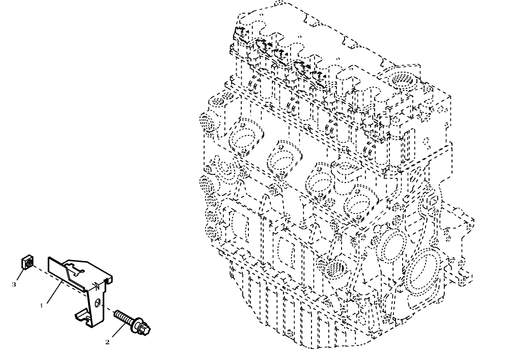 Схема запчастей Case 21D - (95.029[2984854001]) - BRACKET (10) - ENGINE