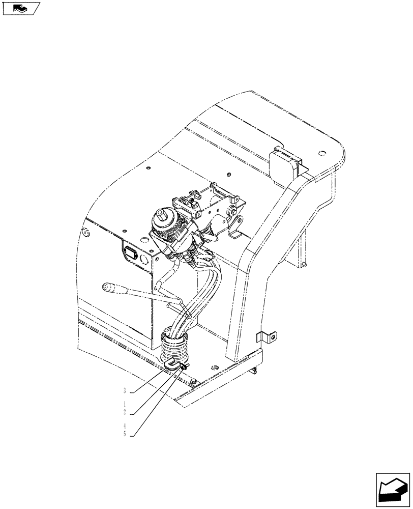 Схема запчастей Case CX55BMSR - (01-045[00]) - CLAMP ASSY (35) - HYDRAULIC SYSTEMS