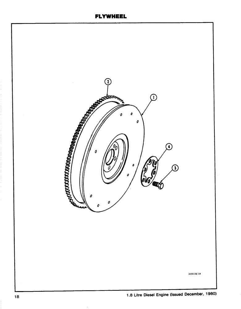 Схема запчастей Case CASE - (18) - FLYWHEEL (02) - ENGINE