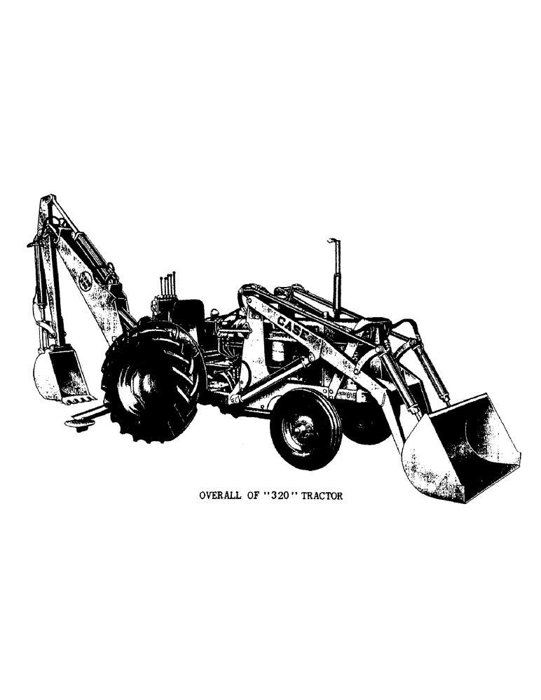 Схема запчастей Case 320 - (003) - CASE MODEL "320" WHEEL TRACTOR (00) - PICTORIAL INDEX