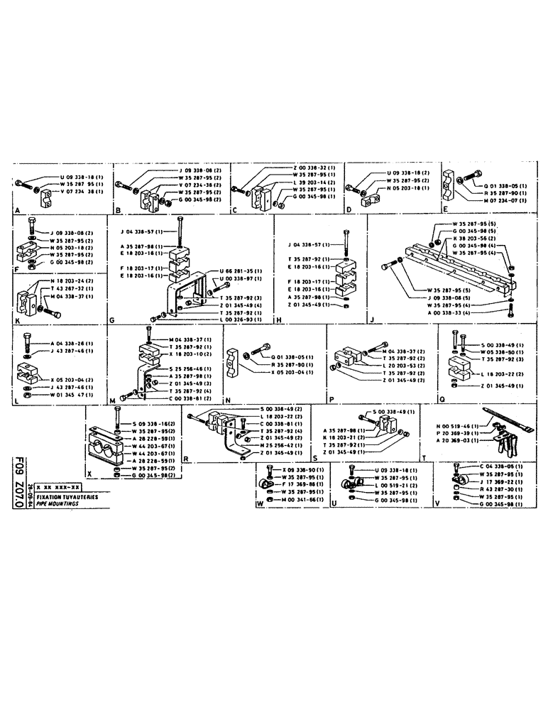 Схема запчастей Case 160CL - (136) - PIPE MOUNTINGS (07) - HYDRAULIC SYSTEM