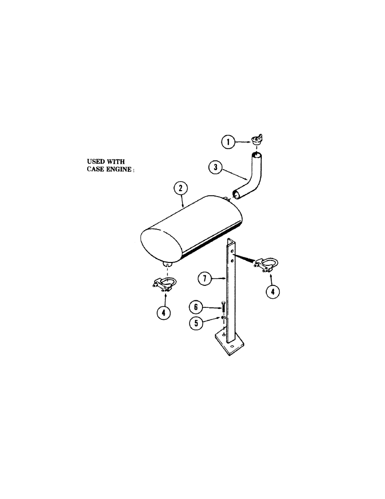 Схема запчастей Case 50 - (2-20) - EXHAUST AND RELATED PARTS, CASE 504BDT ENGINE, DETROIT (02) - ENGINE