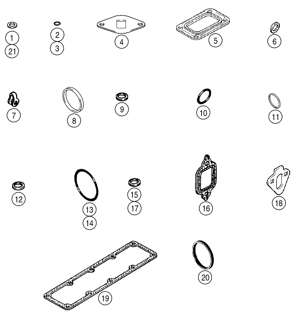 Схема запчастей Case 588G - (02-22) - GASKET KIT, 4TA-390 EMISSIONS CERTIFIED ENGINE, BASIC SERVICE ENGINE (02) - ENGINE