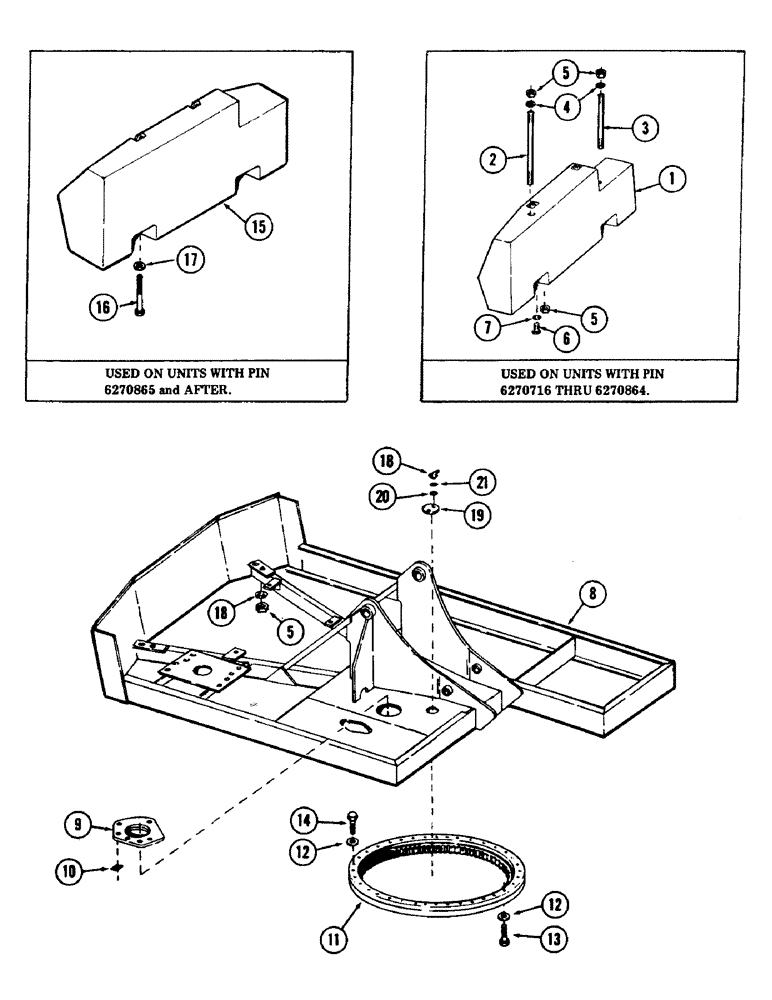 Схема запчастей Case 40 - (086) - TURNTABLE, COUNTERWEIGHT, BEARING AND ATTACHING PARTS (39) - FRAMES AND BALLASTING