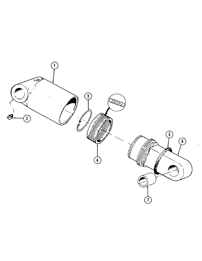 Схема запчастей Case 50 - (8-220) - LEVELER CYLINDER, (6.25" ID X 5.87" STROKE) (08) - HYDRAULICS