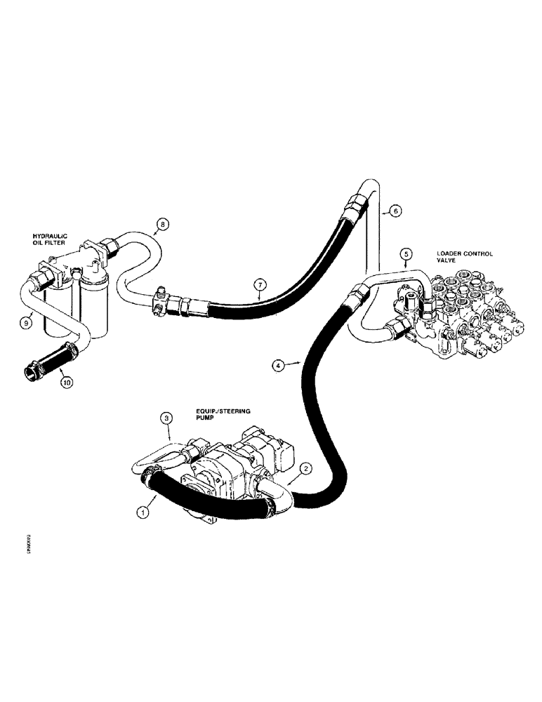 Схема запчастей Case 721B - (1-18) - PICTORIAL INDEX, BASIC HYDRAULIC CIRCUIT, LOADER CONTROL VALVE SUPPLY & RETURN LINES (00) - PICTORIAL INDEX