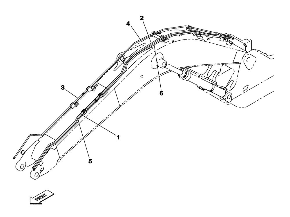 Схема запчастей Case CX250C - (08-020[00]) - HYDRAULIC CIRCUIT - MONOBLOCK BOOM - 5.85 M - 2ND OPTIONAL (08) - HYDRAULICS