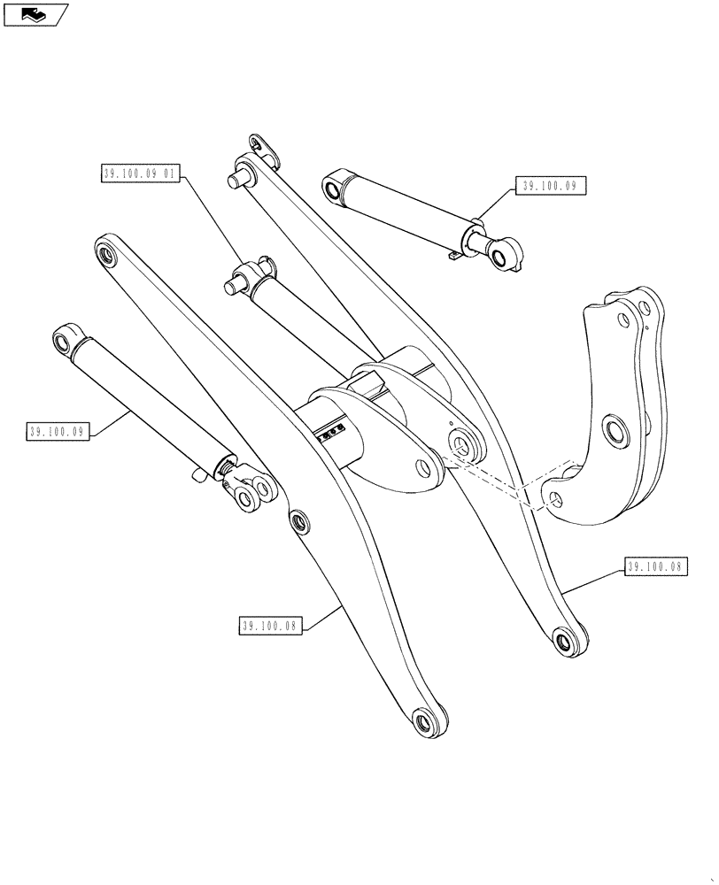Схема запчастей Case 521F - (00.000.39[02]) - PICTORIAL INDEX, FRONT LOADER (00) - GENERAL & PICTORIAL INDEX