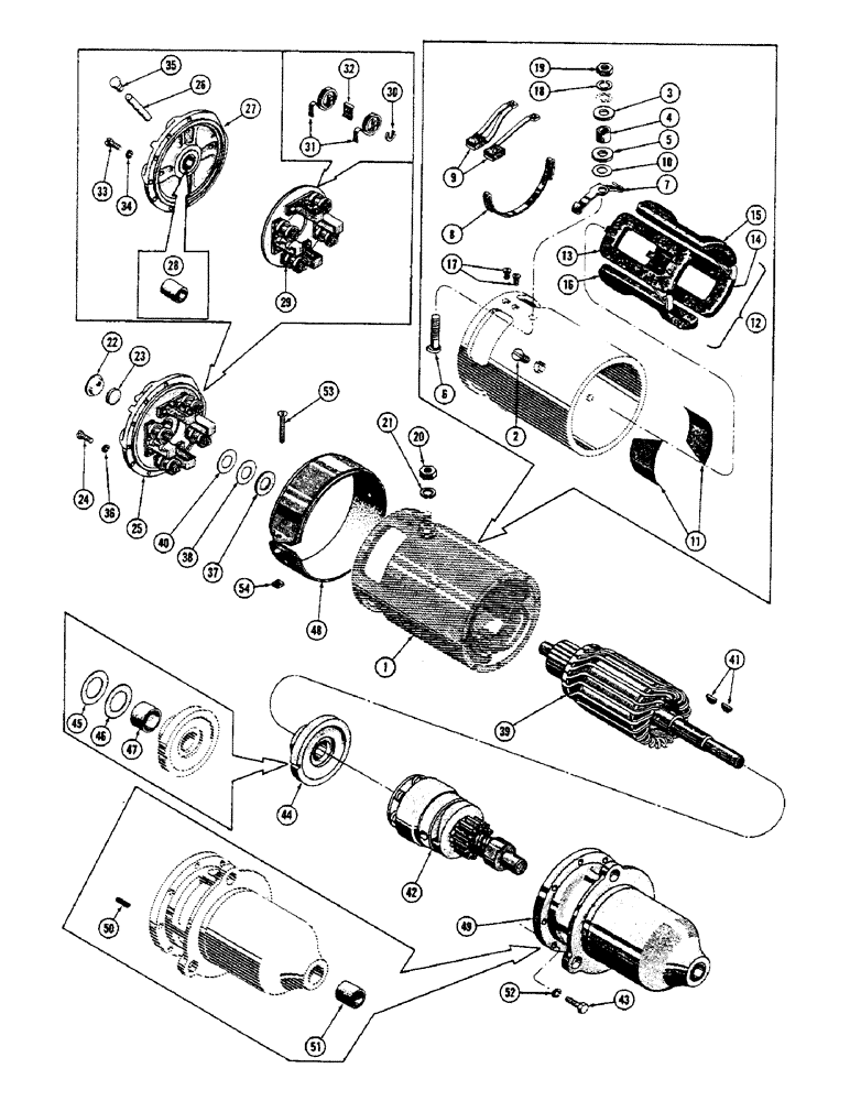 Схема запчастей Case 600 - (052) - (10128) STARTER ASSY. (06) - ELECTRICAL SYSTEMS