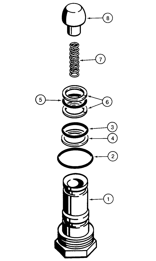 Схема запчастей Case 850E - (8-112) - LOAD CHECK VALVE (08) - HYDRAULICS