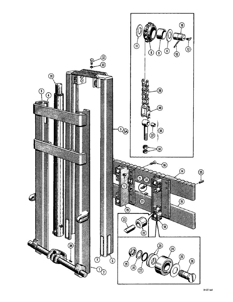 Схема запчастей Case M420 - (82) - HEAVY DUTY MASTS, OPTIONAL 