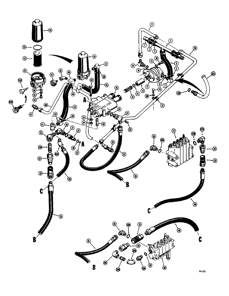 Схема запчастей Case 26 - (026) - LOADER PRIMARY HYDRAULICS, SN. 5003000 TO 5210459 