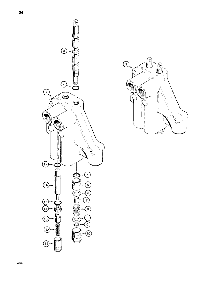 Схема запчастей Case 35A - (24) - STABILIZER CONTROL VALVE 