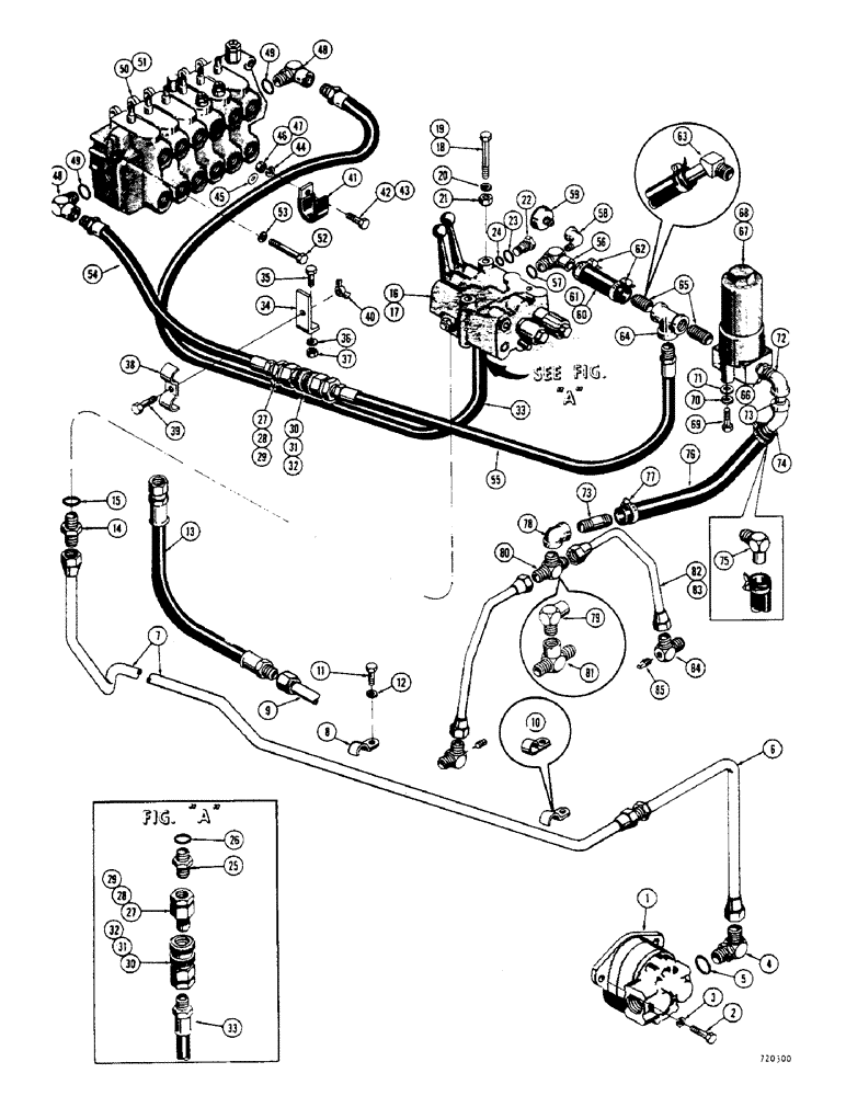 Схема запчастей Case 32S - (094) - BASIC BACKHOE HYDRAULICS, (BEFORE BACKHOE SERIAL NUMBER 4103863) 