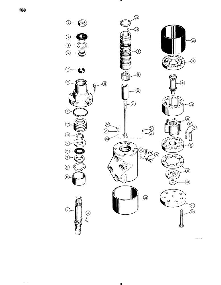 Схема запчастей Case 584C - (108) - STEERING CONTROL VALVE (41) - STEERING