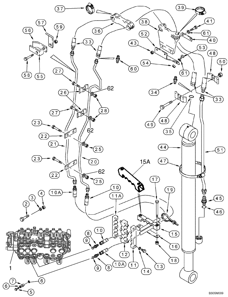 Схема запчастей Case 590SM - (08-13) - HYDRAULICS - CYLINDER, BACKHOE BUCKET (MODELS WITH EXTENDABLE DIPPER) (08) - HYDRAULICS