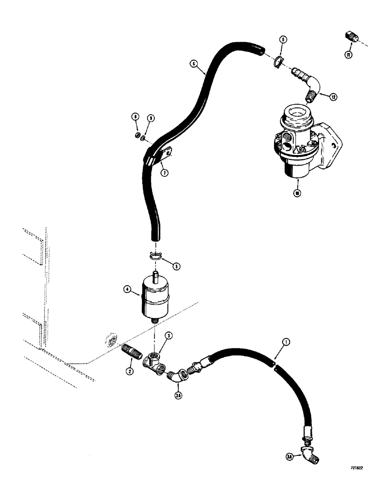 Схема запчастей Case 1700-SERIES - (088) - FUEL SYSTEM, 1737 AND 1737S (10) - ENGINE