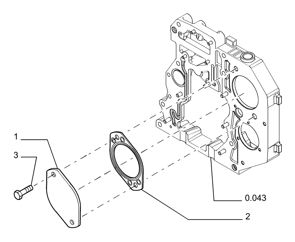 Схема запчастей Case 1850K - (0.350[01]) - POWER TAKE OFF (01) - ENGINE