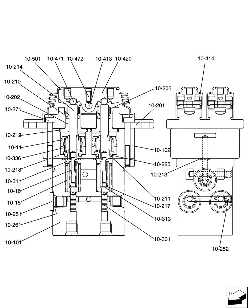 Схема запчастей Case CX31B - (01-063[02]) - CONTROL LINES, PROPEL, NIBBLER & BREAKER (35) - HYDRAULIC SYSTEMS