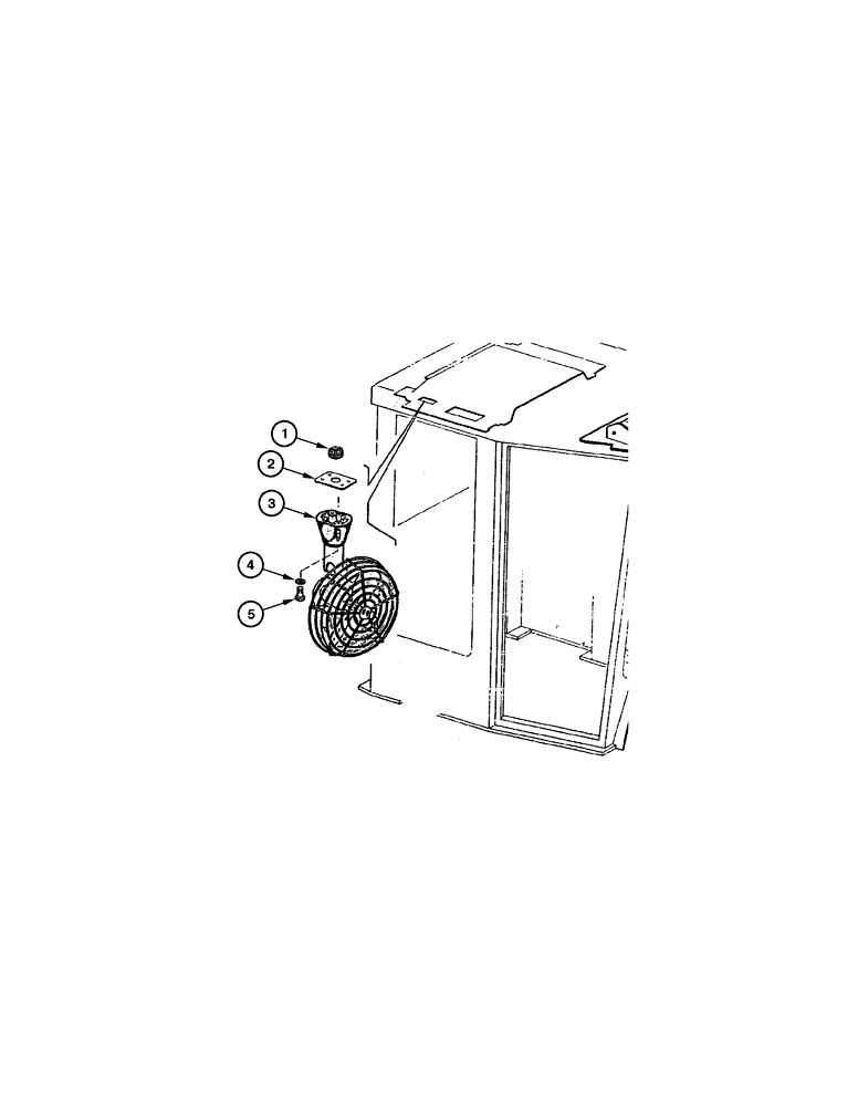 Схема запчастей Case 845 - (09-088[01]) - CAB - FAN (OPEN CAB) (09) - CHASSIS