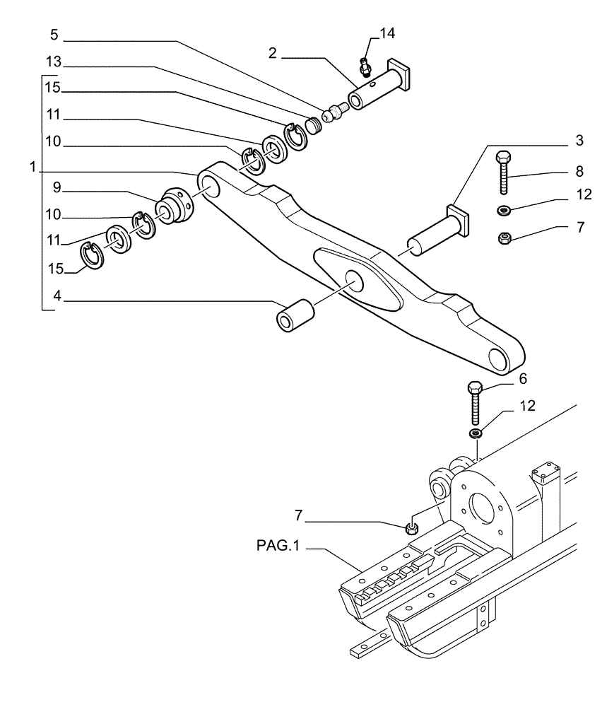 Схема запчастей Case 1850K - (9.342[04]) - TRACK FRAME - 8 ROLLERS LGP - OPTIONAL CODE 76078109 (19) - OPTIONS