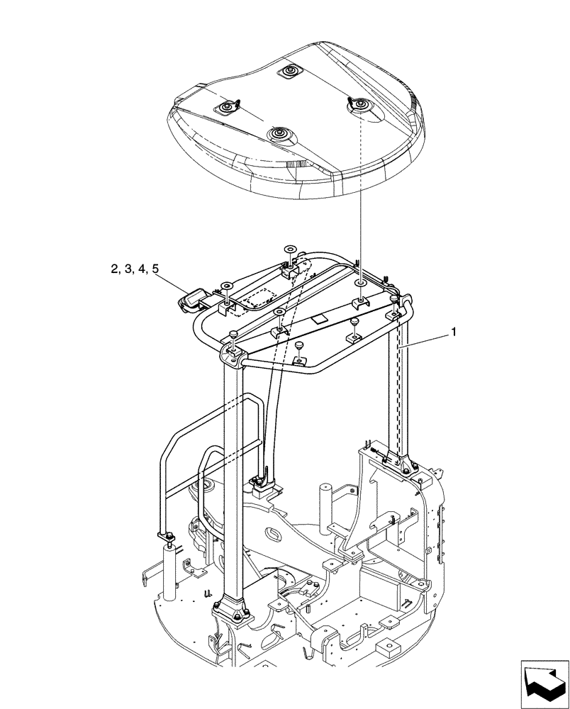 Схема запчастей Case CX31B - (01-078[00]) - LIGHT INSTAL, CANOPY (55) - ELECTRICAL SYSTEMS