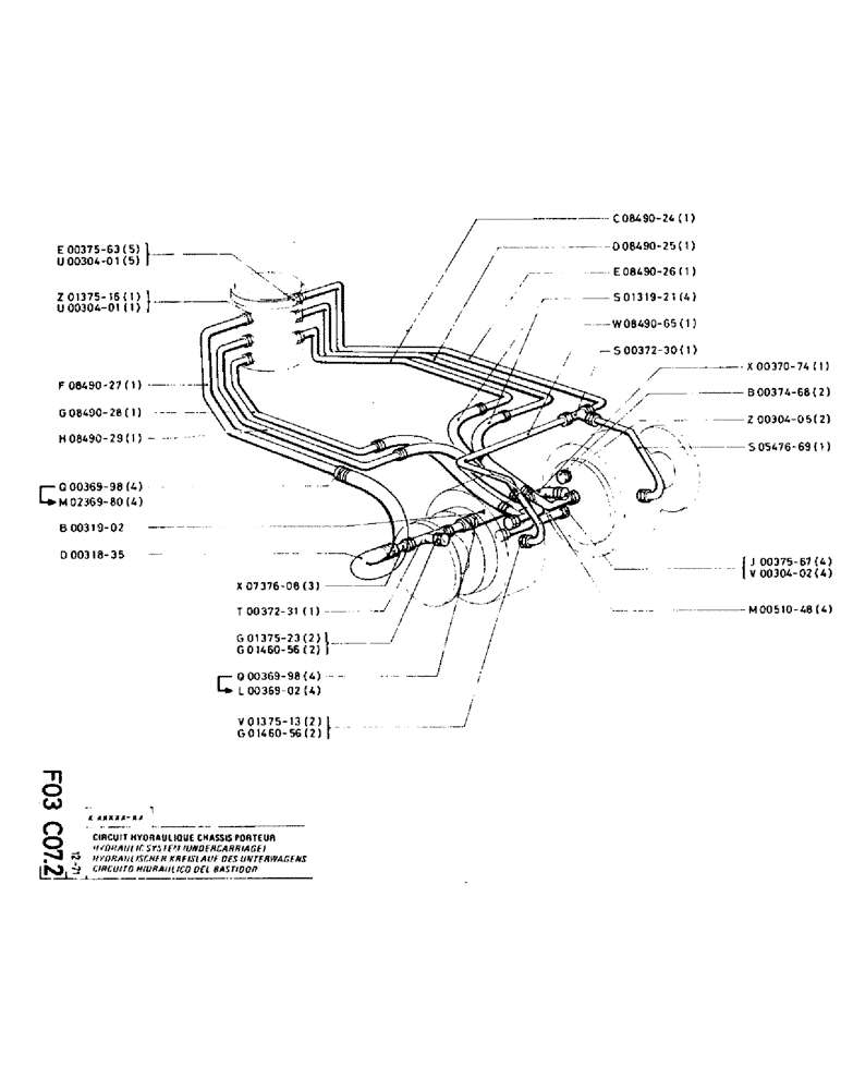 Схема запчастей Case TC45 - (053) - HYDRAULIC SYSTEM (UNDERCARRIAGE) 