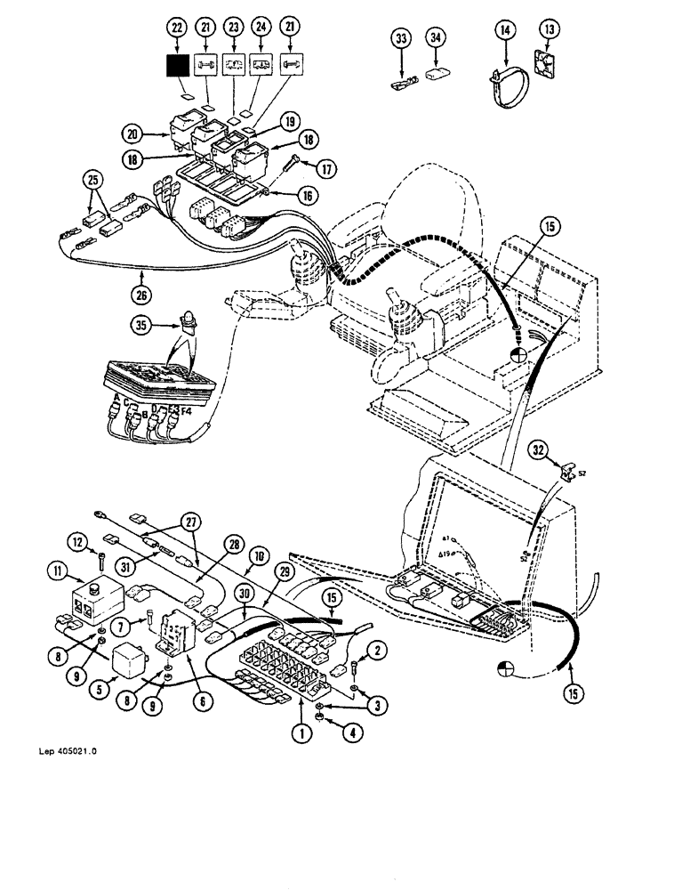 Схема запчастей Case 688B - (20) - ELECTRIC CIRCUIT (OPERATORS COMPARTMENT) (06) - ELECTRICAL SYSTEMS