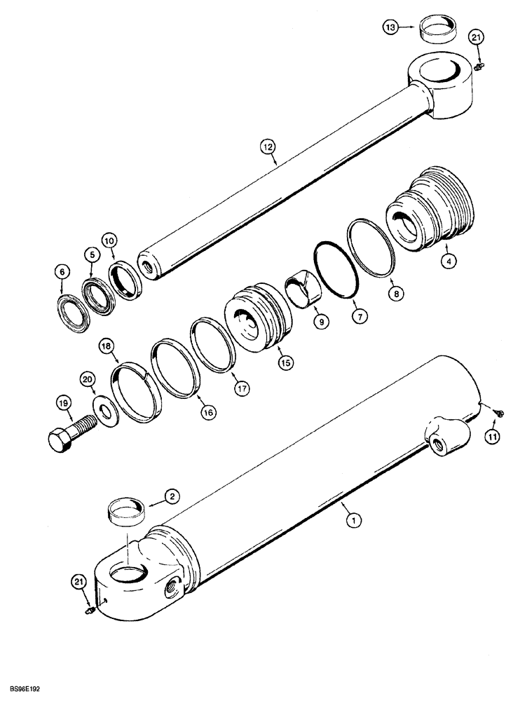 Схема запчастей Case 850G - (8-24) - 116211A1 LIFT CYLINDER (07) - HYDRAULIC SYSTEM