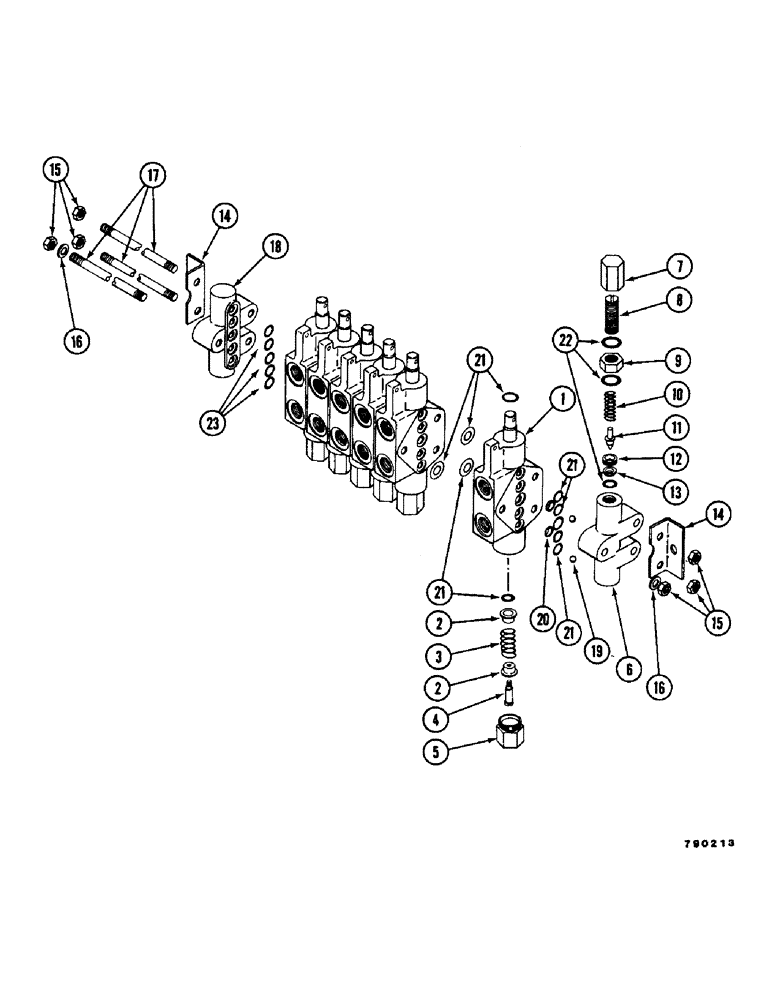 Схема запчастей Case SD-70 - (36) - CONTROL VALVE ASSEMBLY 