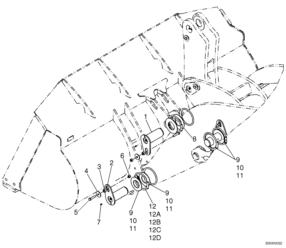 Схема запчастей Case 821E - (09-06) - BUCKETS - ATTACHMENT (Z BAR LOADER) (09) - CHASSIS