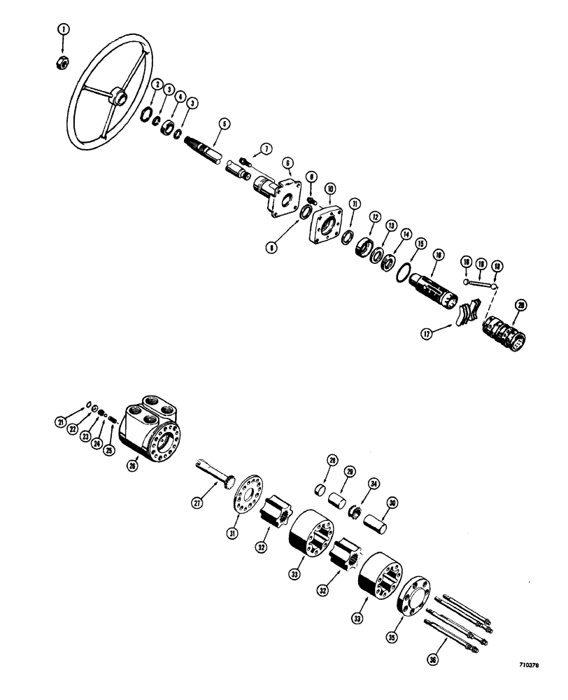 Схема запчастей Case W20 - (206) - L50029 MANUAL STEERING PUMP (05) - STEERING