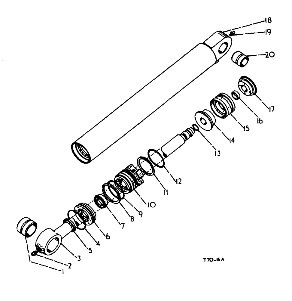 Схема запчастей Case 500 - (10-002) - BREAKOUT CYLINDERS No Description