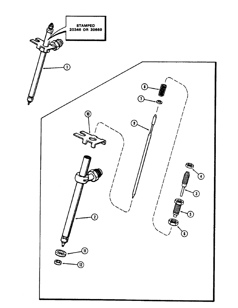 Схема запчастей Case 825 - (057C) - INJECTOR NOZZLES, (336BD) DIESEL ENGINE (02) - FUEL SYSTEM