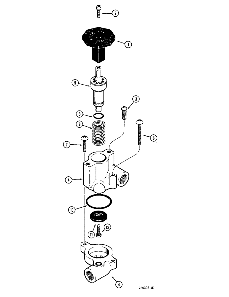 Схема запчастей Case W36 - (7-370) - L52178 PARKING BRAKE VALVE (07) - BRAKES