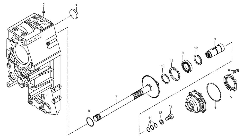 Схема запчастей Case 330 - (18A00020580[01]) - TRANSMISSION - POWER TAKE-OFF (03) - Converter / Transmission