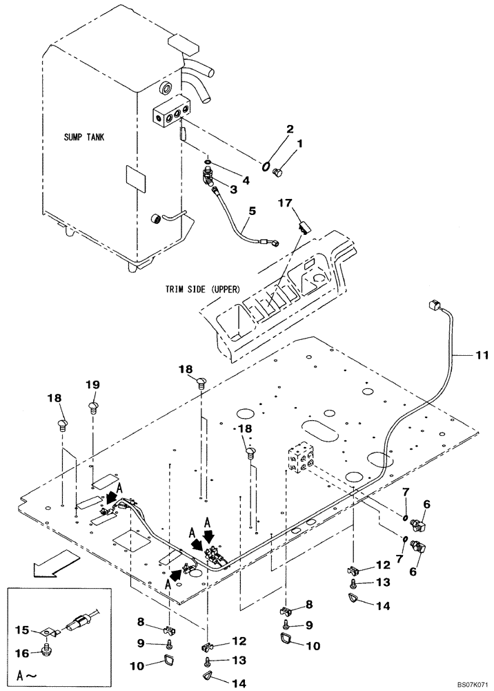 Схема запчастей Case CX130B - (08-97) - HYDRAULIC CIRCUIT - OPTIONAL (SINGLE ACTING) - PLUG, BLANK-OFF - WITH DOZER BLADE (08) - HYDRAULICS