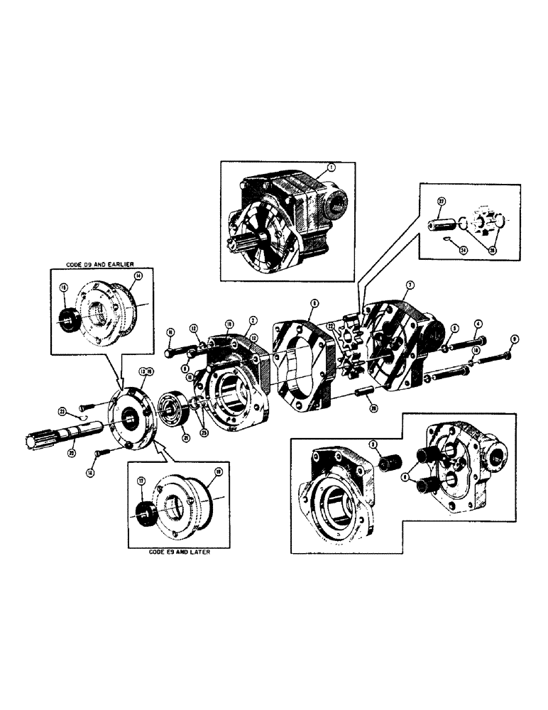 Схема запчастей Case 310C - (088) - 31615 HYDRAULIC PUMP (15 G.P.M.) (07) - HYDRAULIC SYSTEM